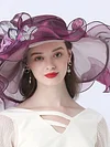 Women's Floral Bucket Hat Largr Brim Flower Decoration UV Protection Sun Hat