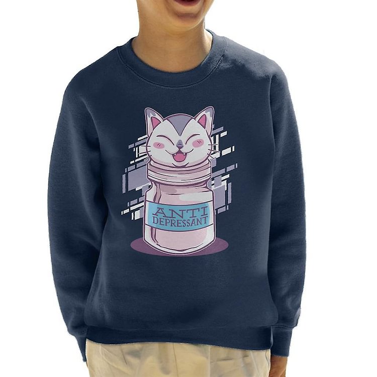 Antidepressant Cat Kid's Sweatshirt