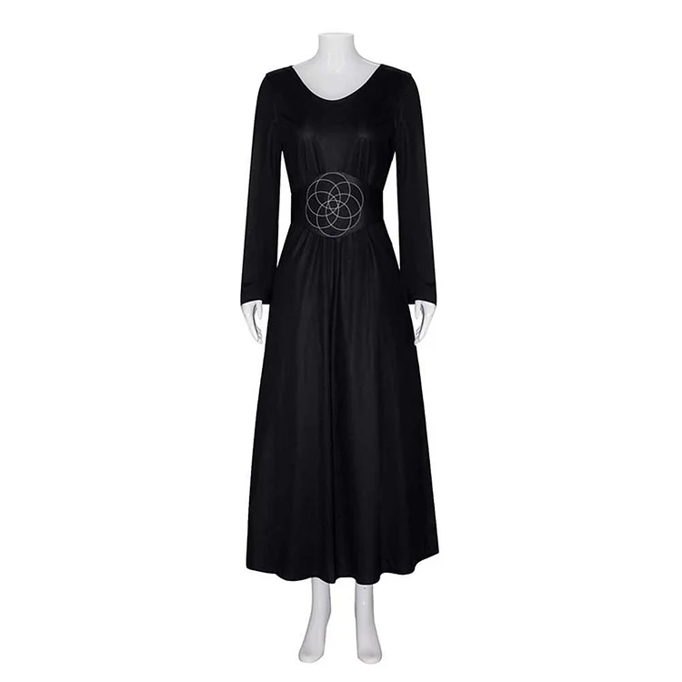 Beetlejuice 2 (2024) Lydia Black Long Dress Cosplay Costume Outfits Halloween Carnival Suit