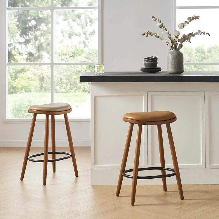 Abel Leather Counter Stool
