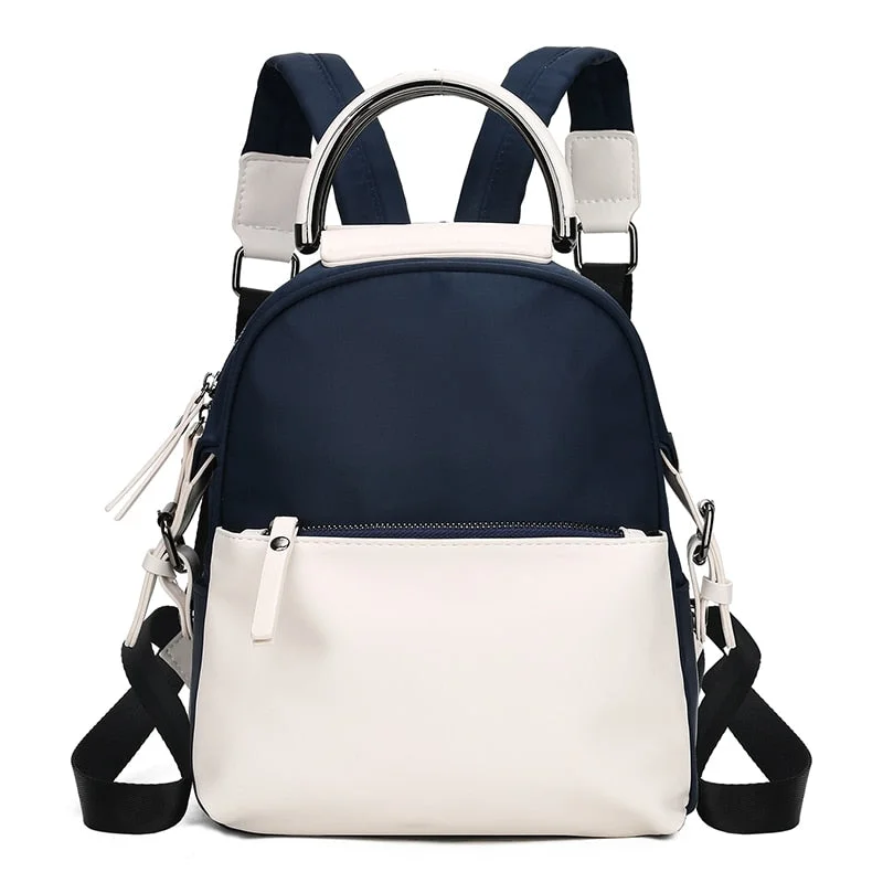 Nylon Women Backpack Fashion Panelled Travel Bags Backpack School bag For Teenage Girls Casual Style Back Pack Daypack bolsa