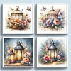 (Multi-Style) Flower Bird Cage Lanterns-11CT Stamped Cross Stitch 40*40cm/15.75*15.75in