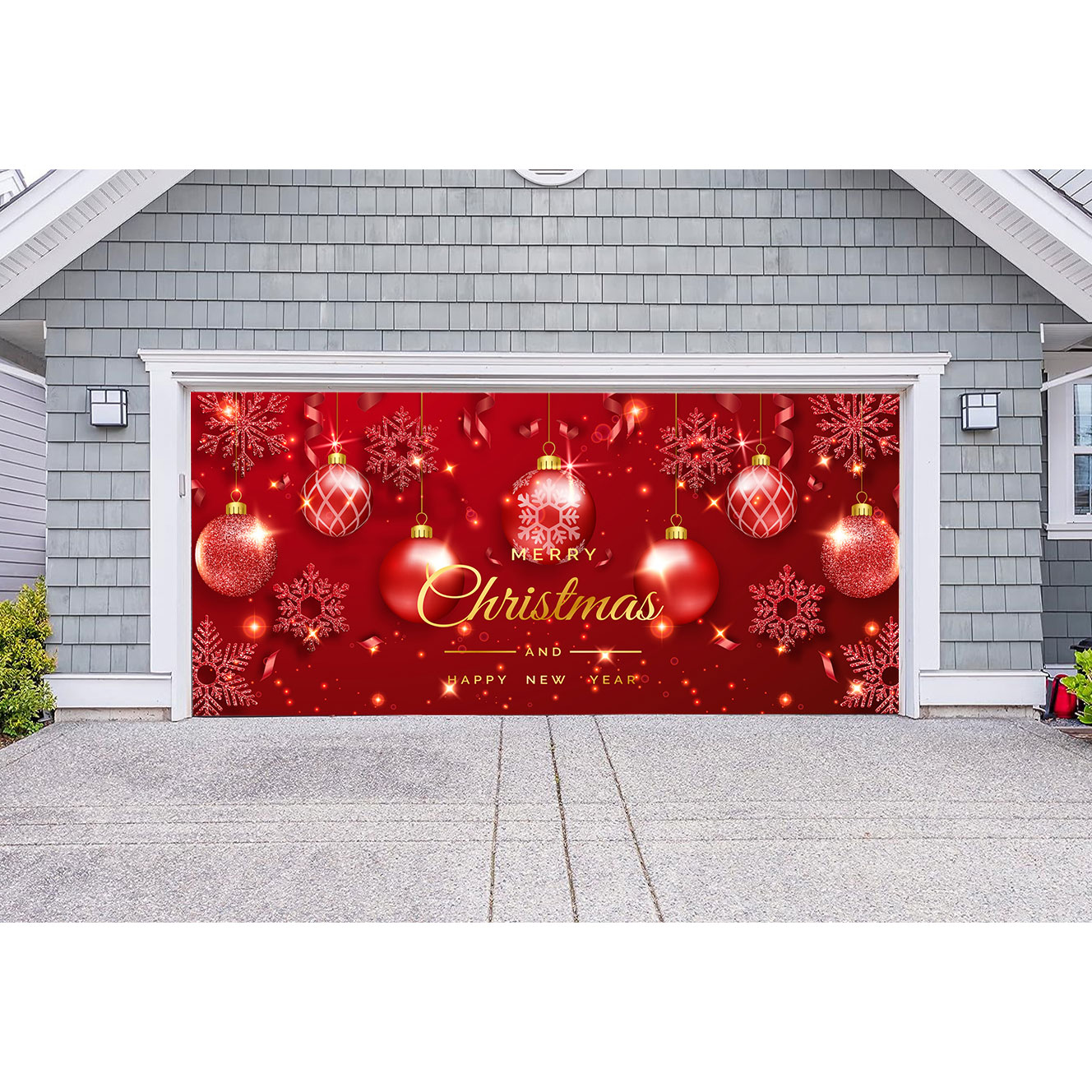 Christmas Snow Garage Door Banner Ornament