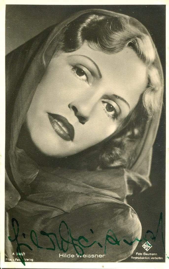 Hilde Weissner (+) autograph, German ACTRESS, signed vintage Photo Poster painting