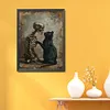 Black Cat And Skull-14CT Stamped Cross Stitch 30*40cm/11.81*15.75in