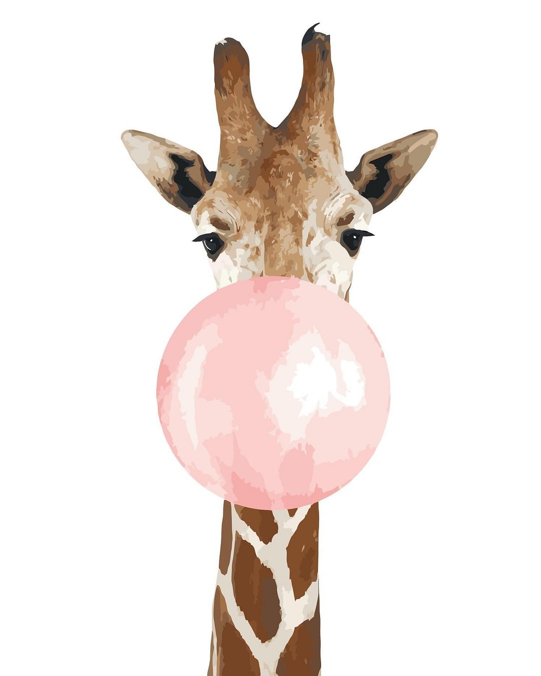 Animal Giraffe Paint By Numbers Kits UK For Beginners HQD1236