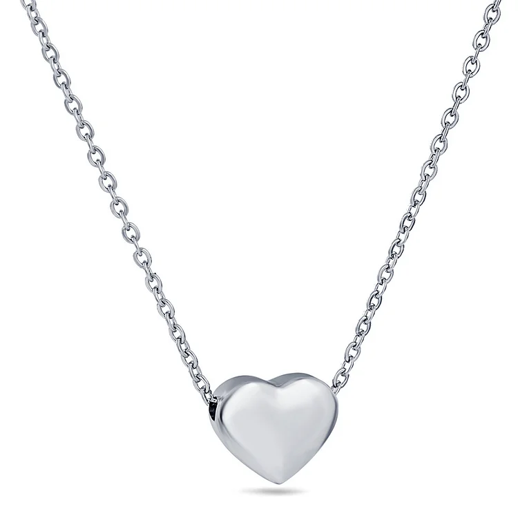 Heart Necklace Silver Necklace Gift For Her