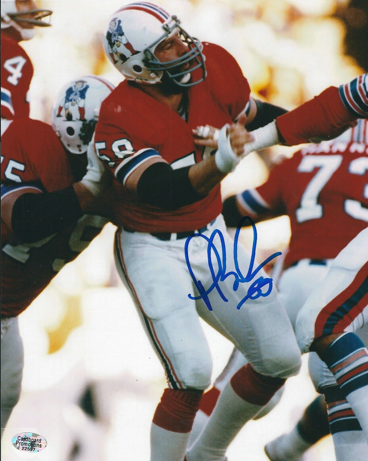 Autographed PETE BROCK New England Patriots 8x10 Photo Poster painting - w/COA