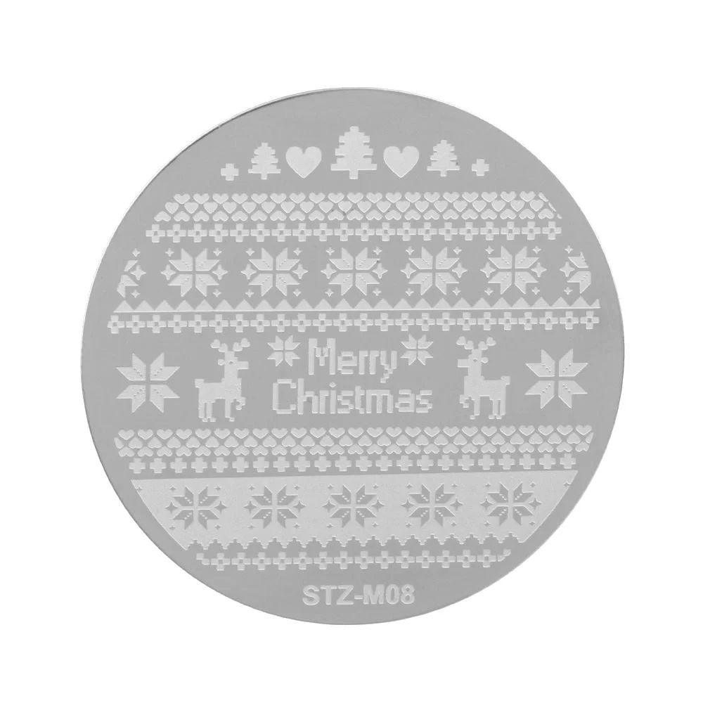Christmas Nail Stamping Plates Polish Templates Snowflake Winter Design Stencils Molds Manicure Nail Stamp Tools Manicure Tools-Nail Inspo