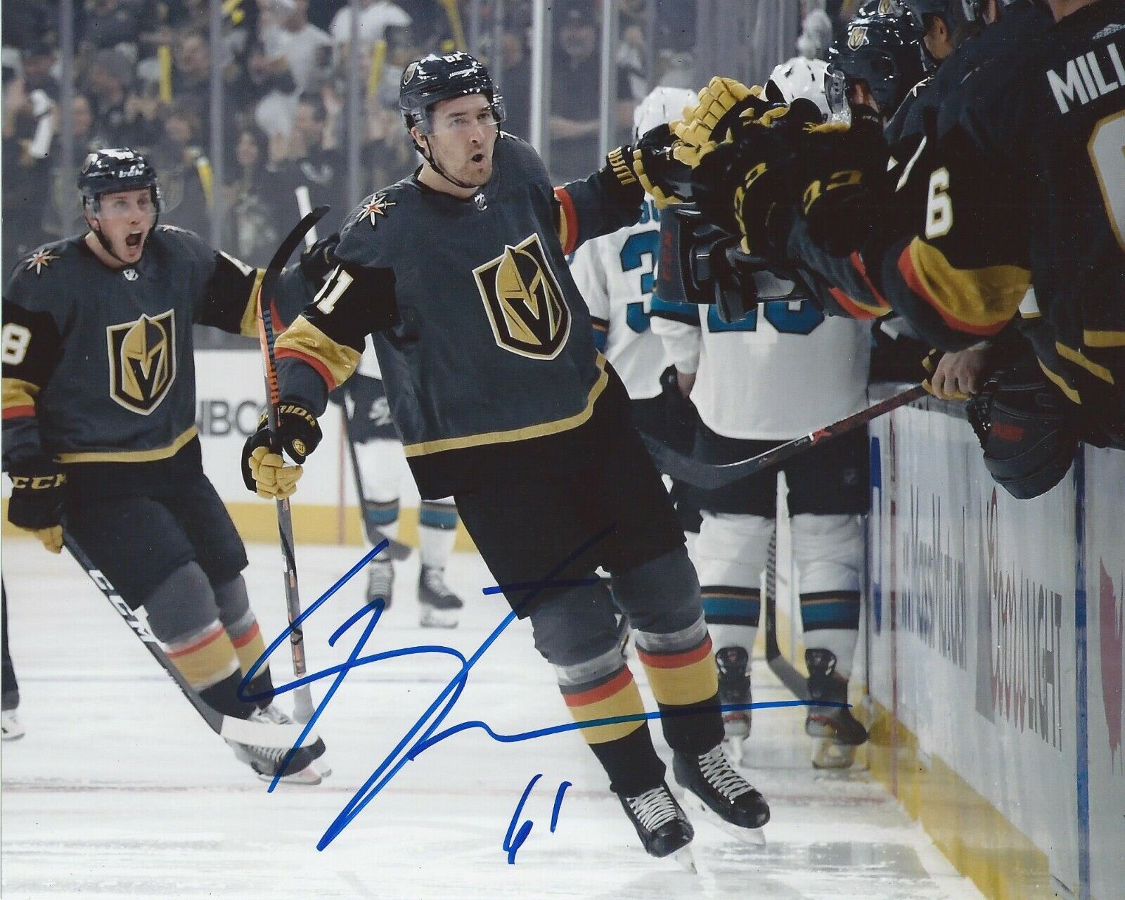 Mark Stone Signed 8x10 Photo Poster painting Vegas Golden Knights Autographed COA