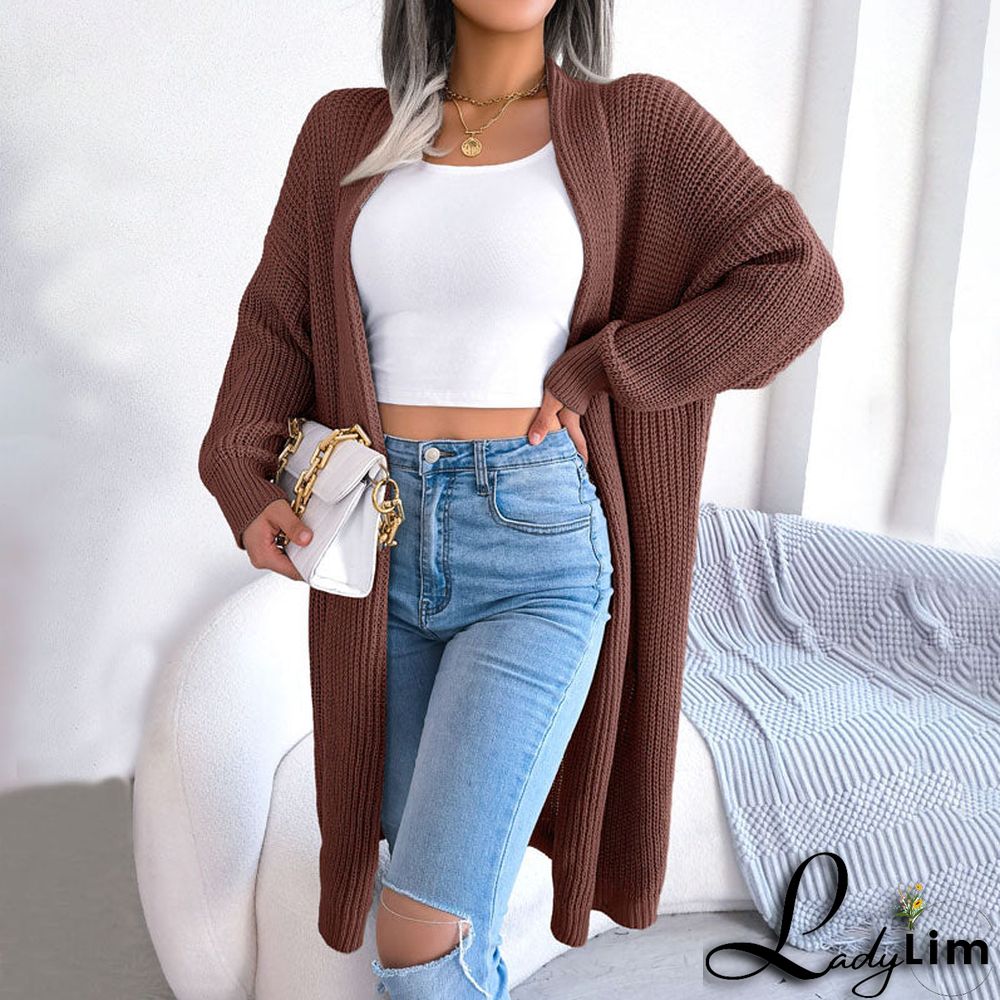 Casual Solid Colour Cardigan