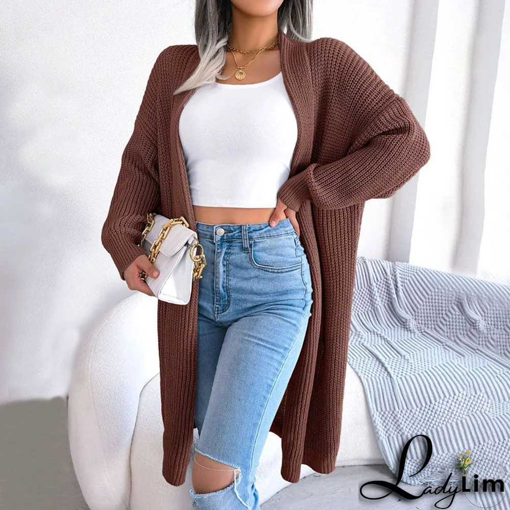 Casual Solid Colour Cardigan