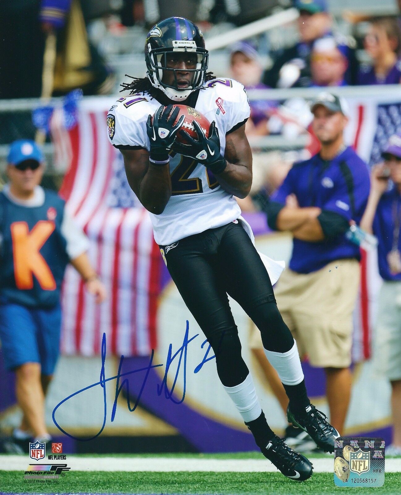 Autographed LARDARIUS WEBB 8X10 Baltimore Ravens Photo Poster painting with COA