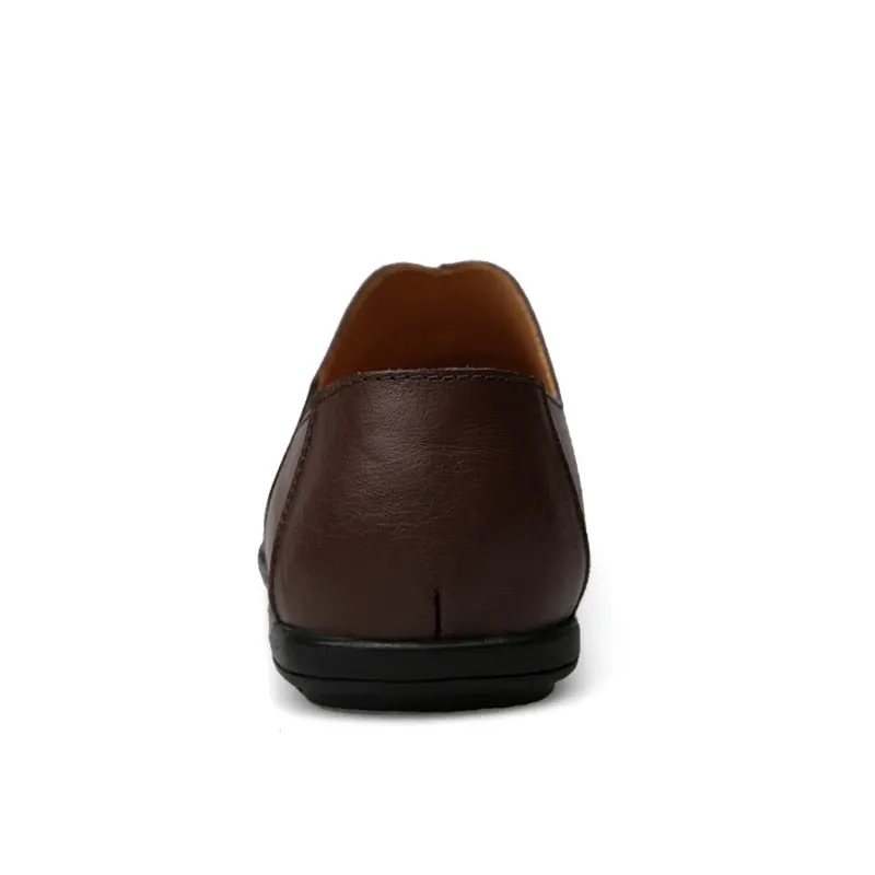 Genuine Leather Men Casual Shoes Luxury Brand 2021 Mens Loafers Moccasins Breathable Slip on Lazy Driving Shoes Plus Size 38-47
