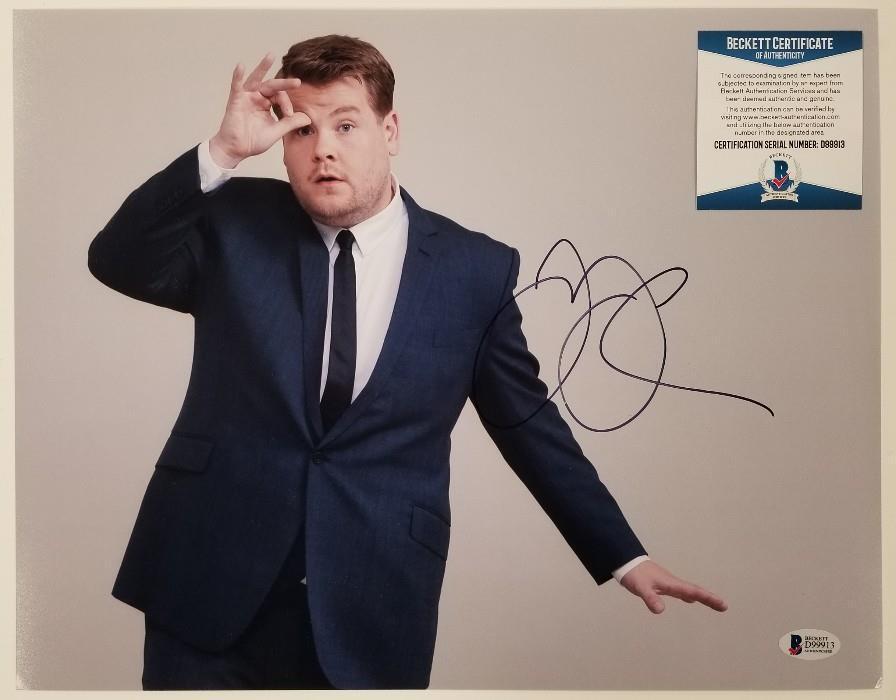 JAMES CORDEN Signed 11x14 Photo Poster painting Late Late Show Comedian Actor ~ Beckett BAS COA