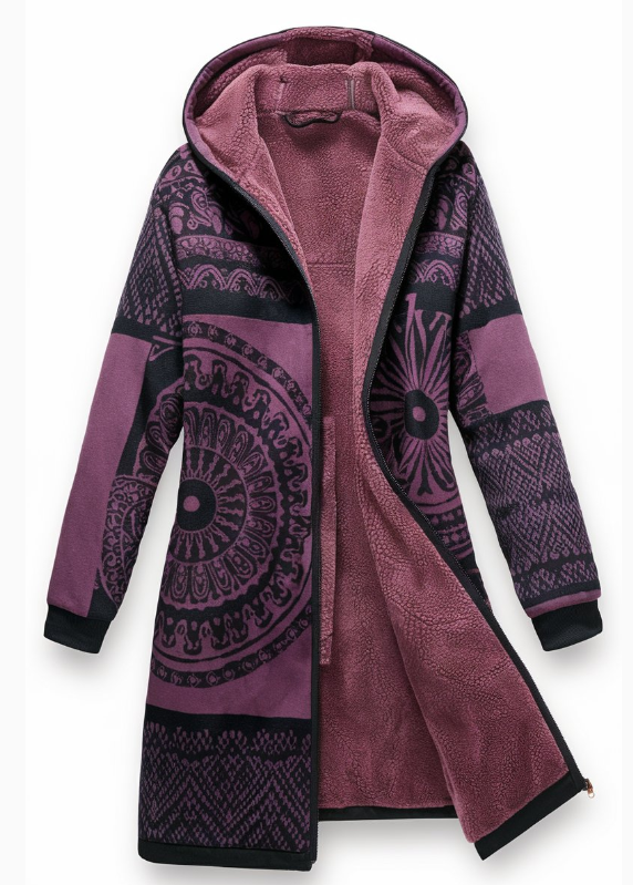 Printed hooded robe 83d1