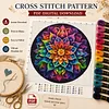 (PDF Pattern)Rainbow Mandala Flower 11CT PDF Cross Stitch Pattern Instant Digital Download Counted Printable 15.75x15.75inch tapestrymarket