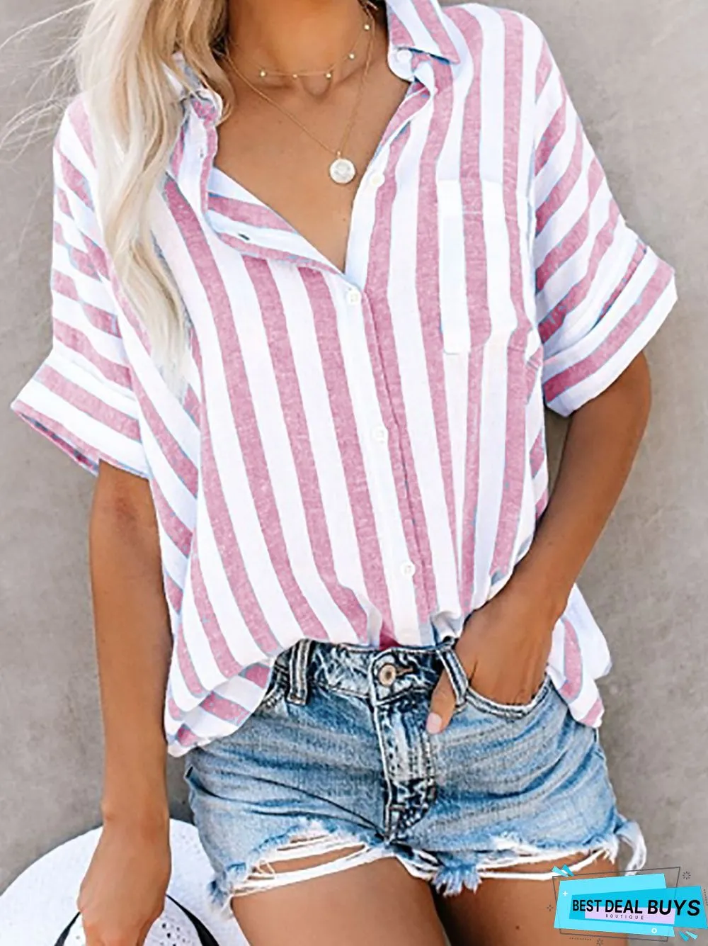 Buttoned Down Work Daily Striped shirt