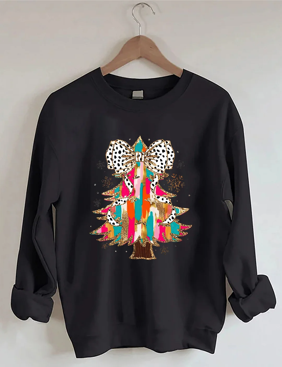 Coquette Glitter Christmas Tree Sweatshirt