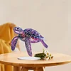 (US Local)5D DIY Special Shape Diamond Painting Desk Ornament Purple Animals Decor Kit