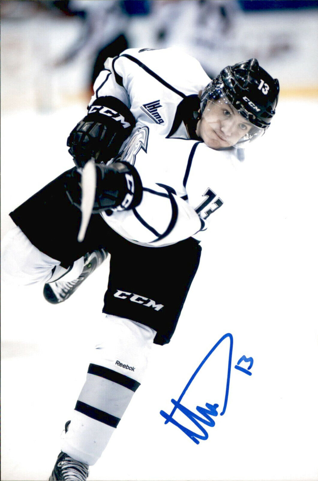 Alex Dostie SIGNED 4x6 Photo Poster painting GATINEAU OLYMPIQUES / ANAHEIM DUCKS