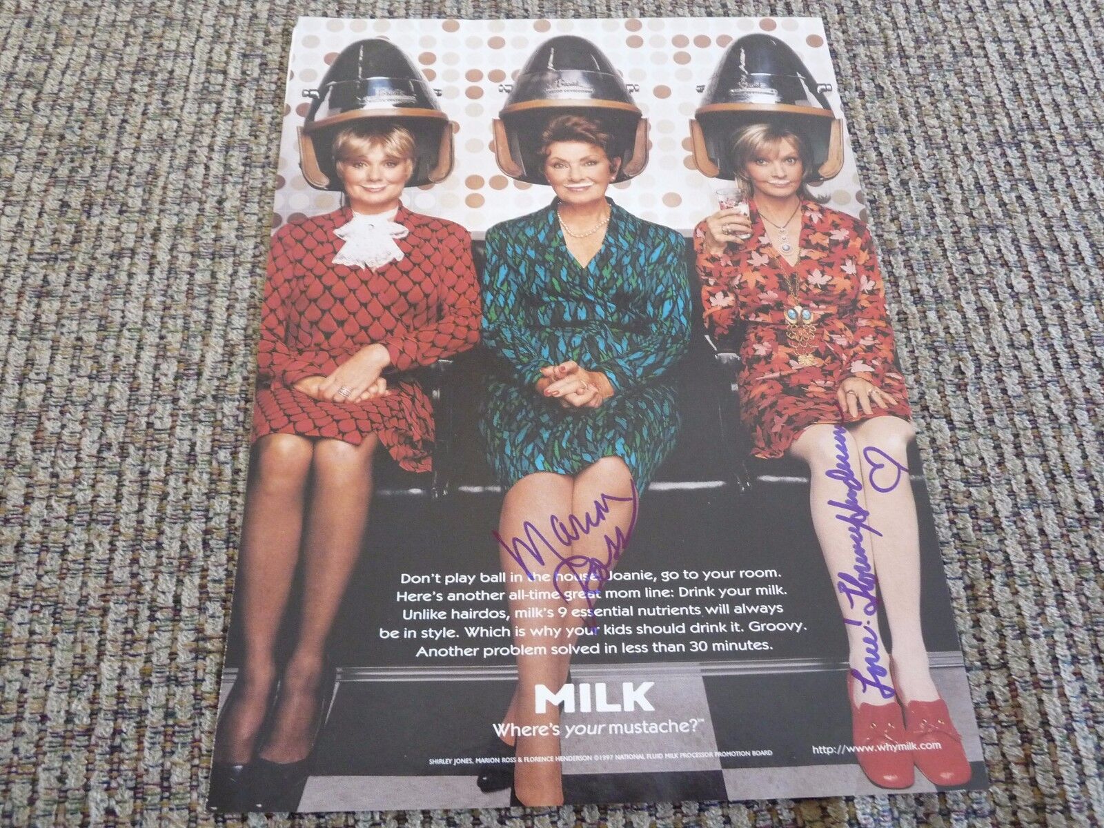 Marian Ross Florence Henderson Signed 8X11 Magazine Page Photo Poster painting PSA Guaranteed #1