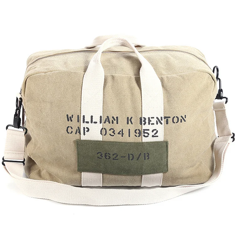 Military Vintage Canvas Motorcycle Canvas Tote Satchel Bag