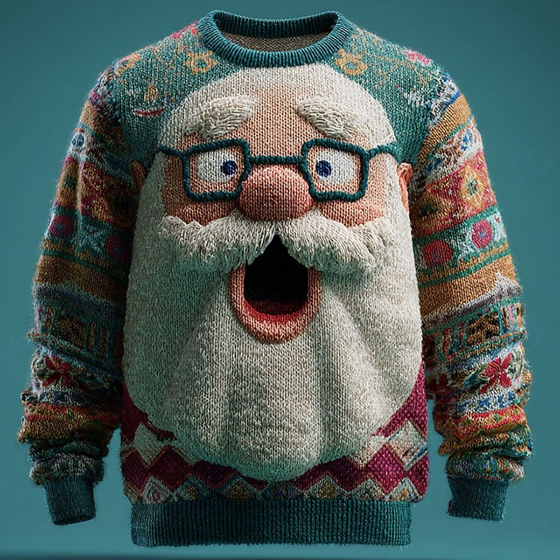 Christmas Fun Santa Claus Cozy Ugly Sweater elevenforest