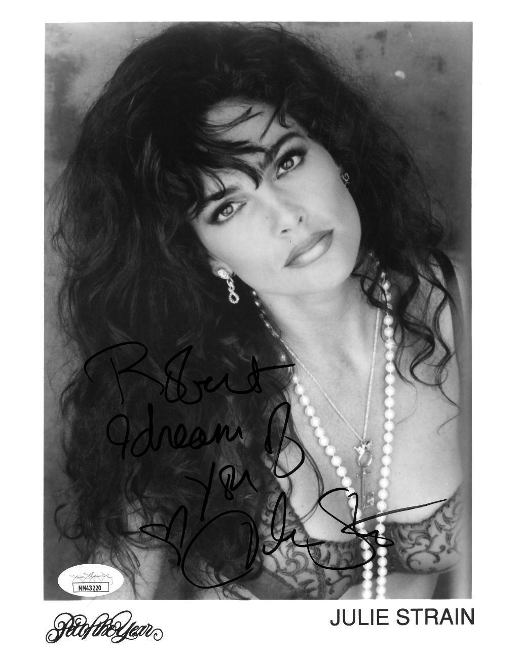 Julie Strain Signed Sexy Authentic Autographed 8x10 B/W Photo Poster painting JSA #MM43220