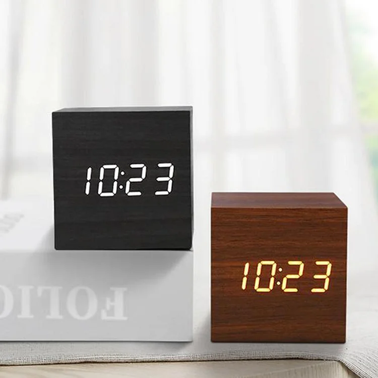 Modern Wooden Alarm Clock