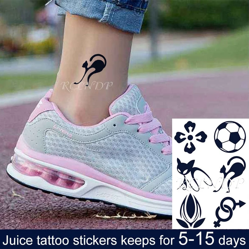 Waterproof Temporary Juice Ink Sticker Sun Totem Dragon Phoenix Small Element Fruit Gel Long Lasting Tattoo for Men Women girl