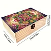 5D DIY Diamond Painting Handmade Wood Storage Box Crystal Storage Case (Pattern)