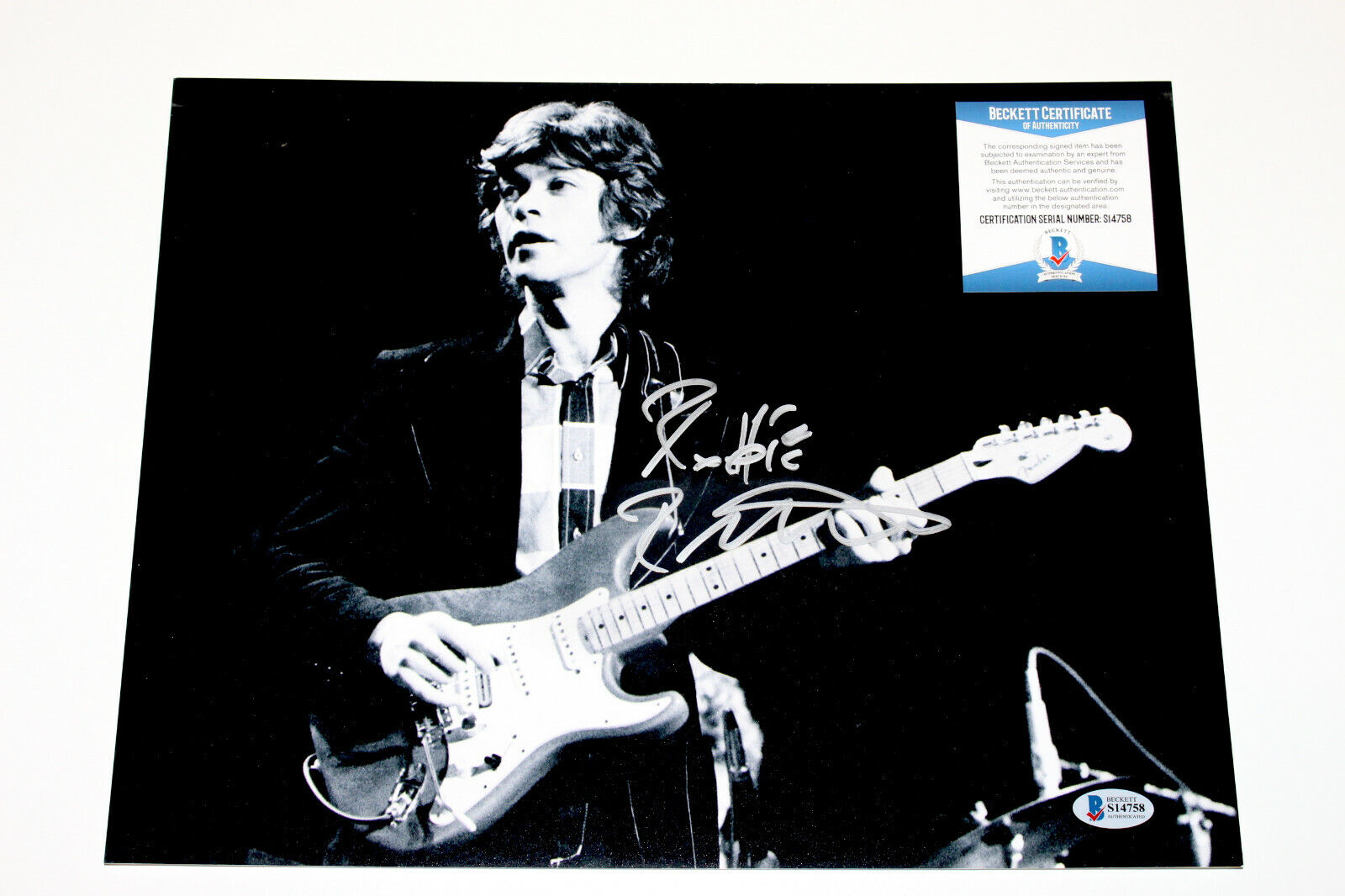 SINGER ROBBIE ROBERTSON SIGNED 11X14 Photo Poster painting THE BAND PROOF BECKETT COA BAS