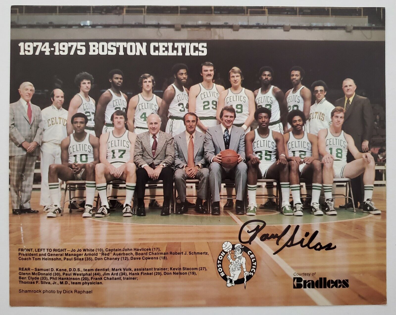 Paul Silas Signed 8x10 Photo Poster painting Boston Celtics 3x NBA Champion Bradlees RAD