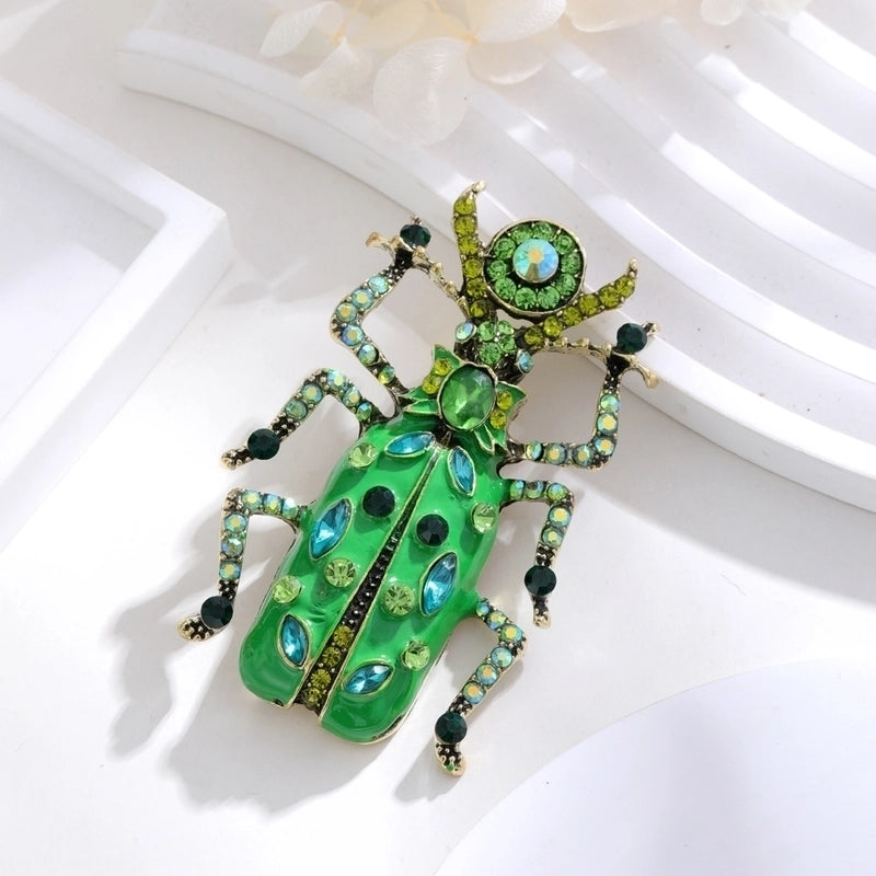 Ig Style Animal Flower Alloy Enamel Inlay Rhinestones Women’s Brooches