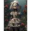 Diamond Painting-5D Full Round Drill Skull Doll