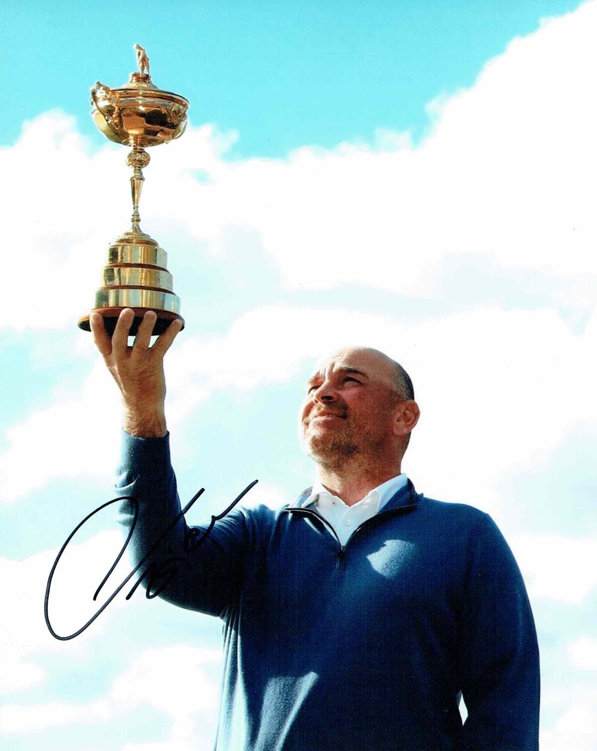 Thomas BJORN 2018 Golf Ryder Cup Captain Signed 10x8 Photo Poster painting 6 Autograph AFTAL COA