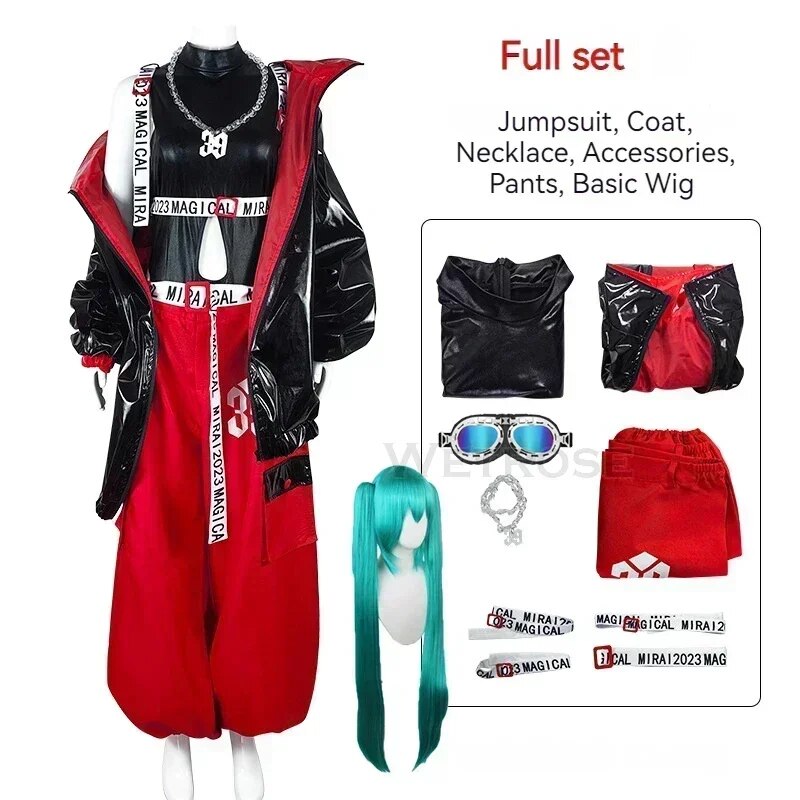 [Wetrose] In Stock Miku 2023 Project Mirai Sekai Colorful Stage Cosplay Costume Wig Full Set