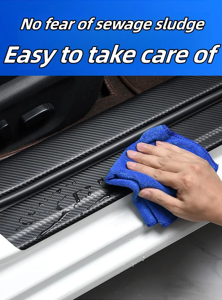 Carbon fiber luminous door sill strips