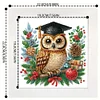 5D DIY Partial Special Shaped Drill Diamond Painting Christmas Owl 22.8x22.8cm