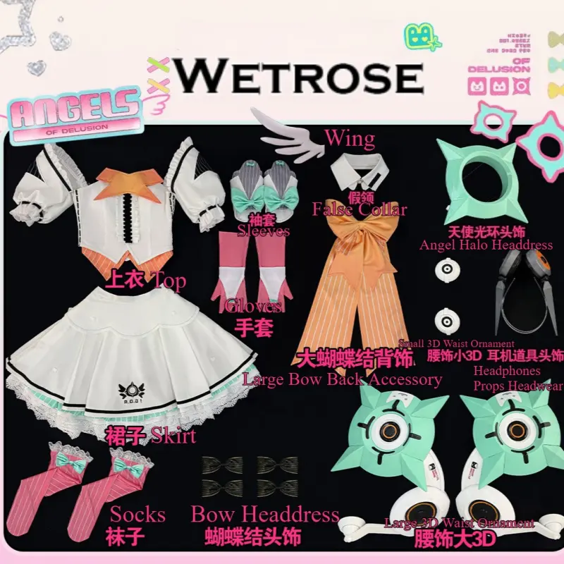 [Wetrose] Pre-Order Zenless Zone Zero Aria Perfect Angels of Delusion Game Outfit Cosplay Costume