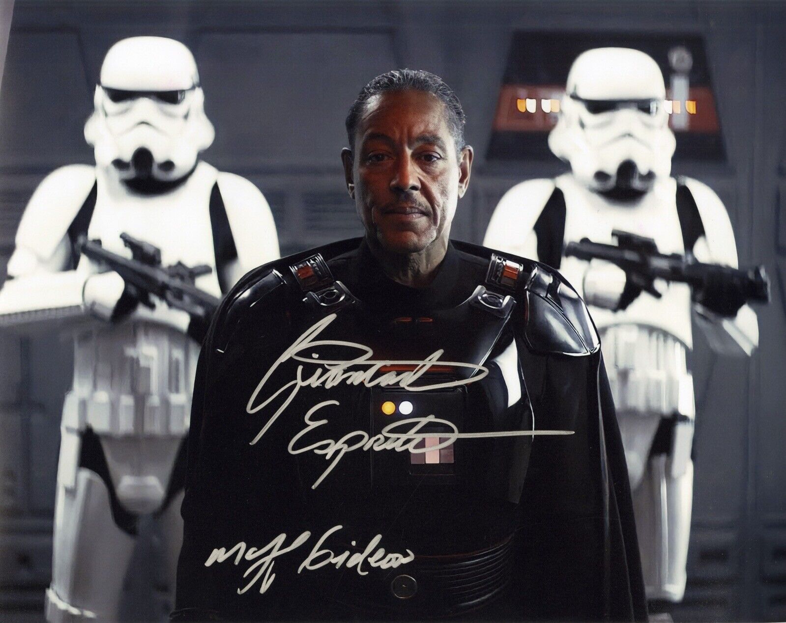 Star Wars The Mandalorian Photo Poster painting signed by Giancarlo Esposito as Moff Gideon