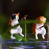 Fishing Cat Ornament Mini Cat Figurine Home Car Interior Decoration (7Pcs)
