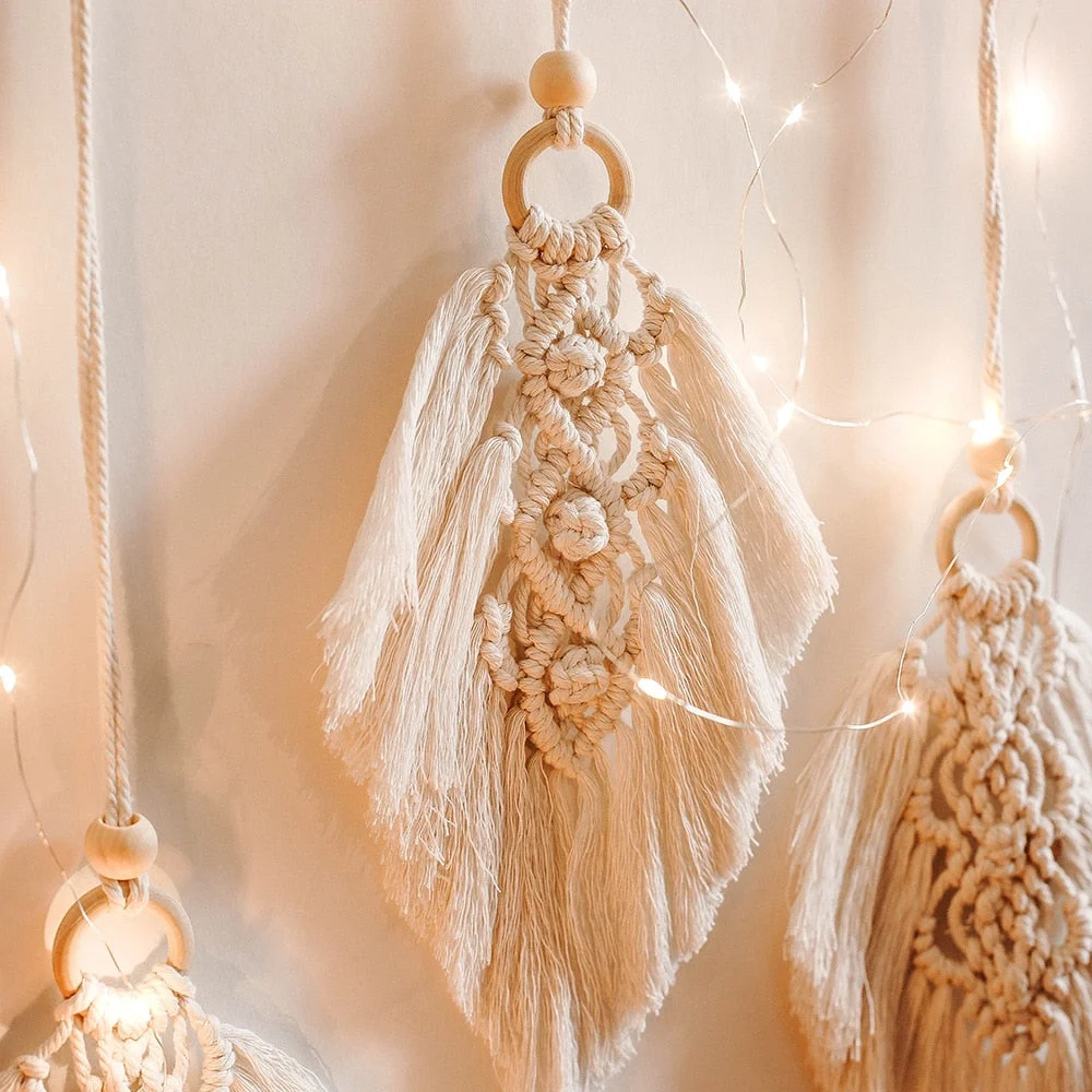 Macrame Wall Hanging Boho Home Decor Macrame Dream Catcher Christmas Room Decoration Living Room Bedroom Decor Wedding Party