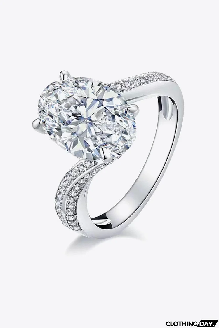 3 Carat Moissanite Side Stone Ring