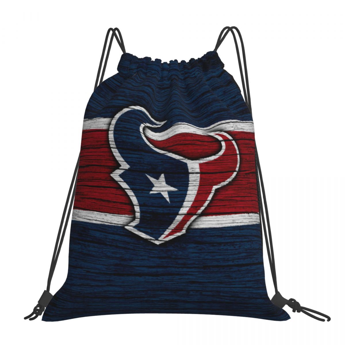 Houston Texans Wooden Texture Drawstring Bags for School Gym