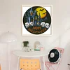 Halloween Haunted House-11CT Stamped Cross Stitch 24*24cm/9.45*9.45in