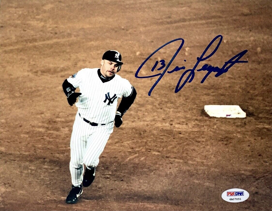 Jim Leyritz Signed Baseball 8x10 Photo Poster painting Yankees PSA 6A07051