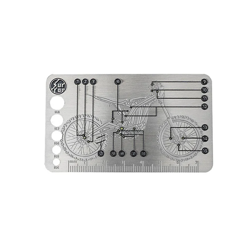 For SURRON Light Bee XS Torque Card Card Size Is Easy To Store and Carry Stainless Steel Wire Drawing Process