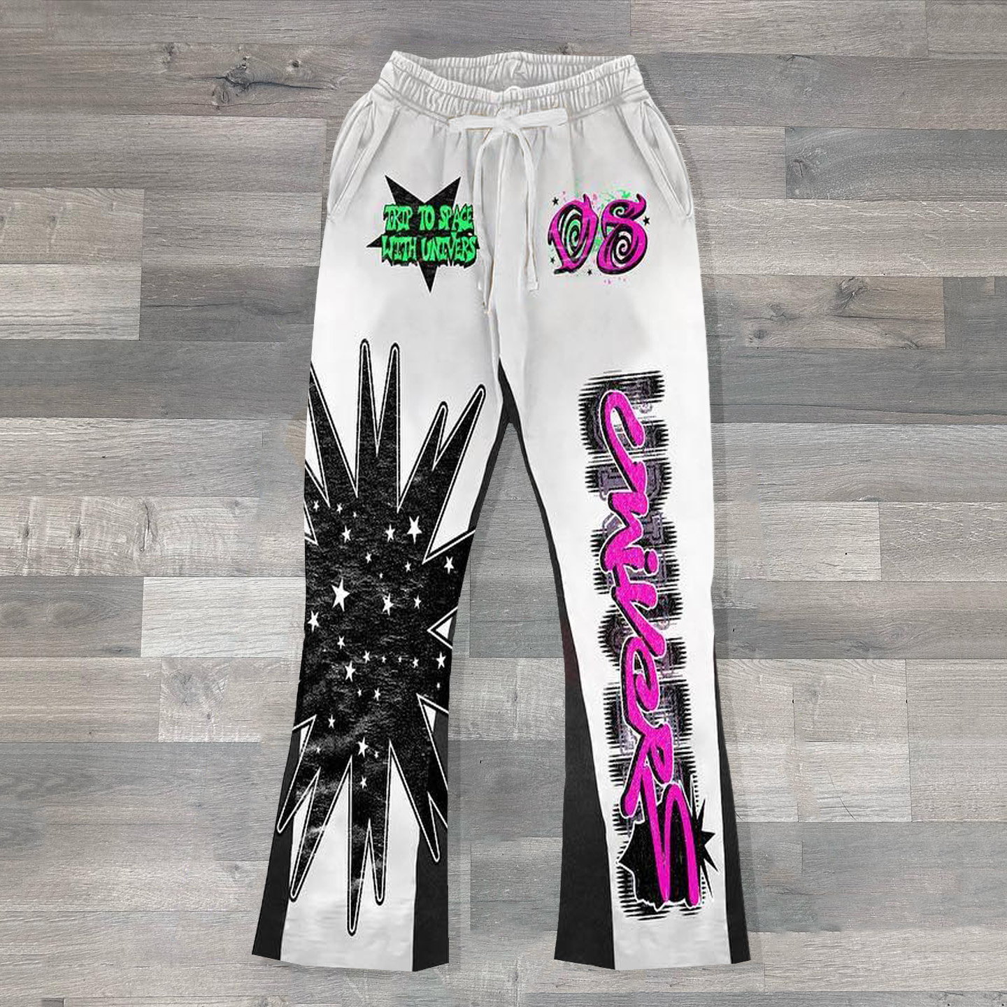 Pentagram Letters Print Sweatshirt Trousers